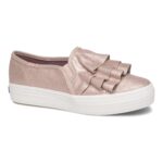 TRIPLE RUFFLE GLITTER SUEDE SUEDE GLITTER ΡΟΖ