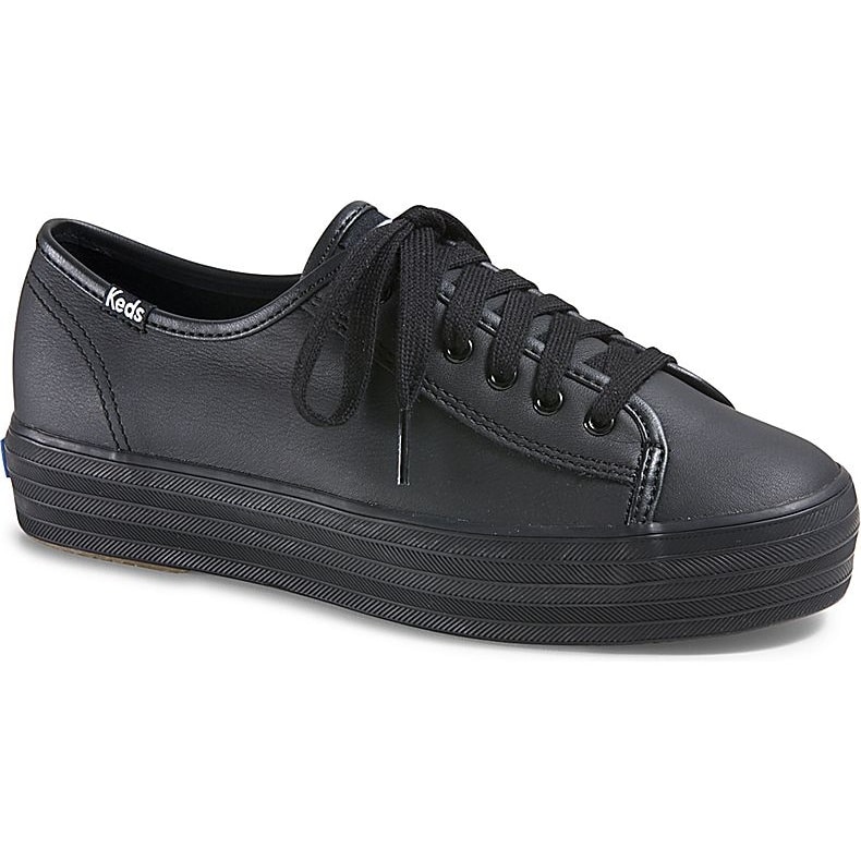 KEDS-WH57311-TRIPLE_KICK_LEATHER-22_square TRIPLE KICK LEATHER ΜΑΥΡΟ / ΜΑΥΡΟ - Image 1