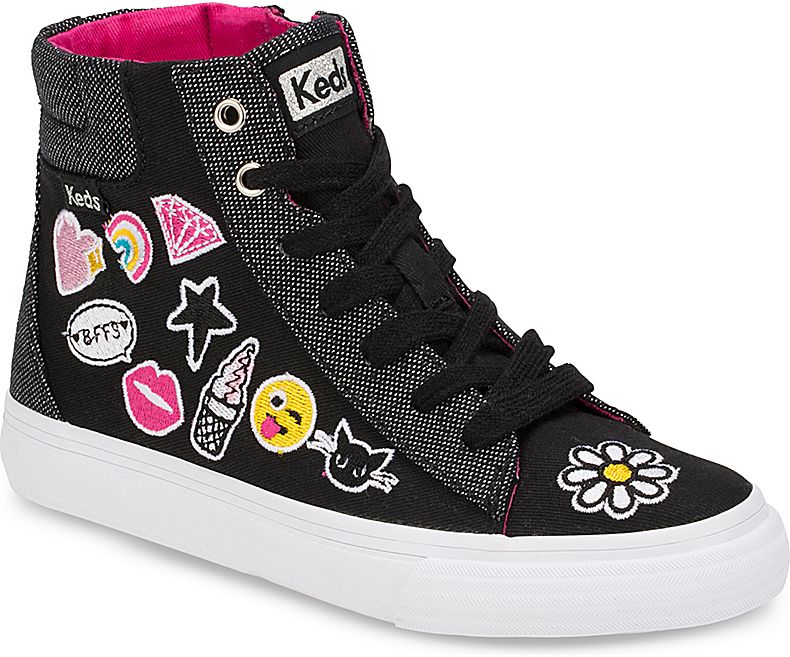 KEDS-KY58709-DOUBLE_UP_HI_TOP-22 DOUBLE UP HI TOP ΜΑΥΡΟ EMOJI - Image 1