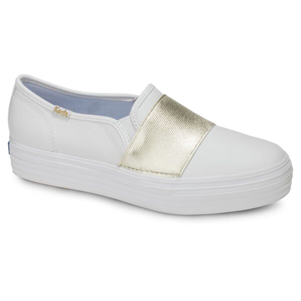 TRIPLE BANDEAU LEATHER ΑΣΠΡΟ